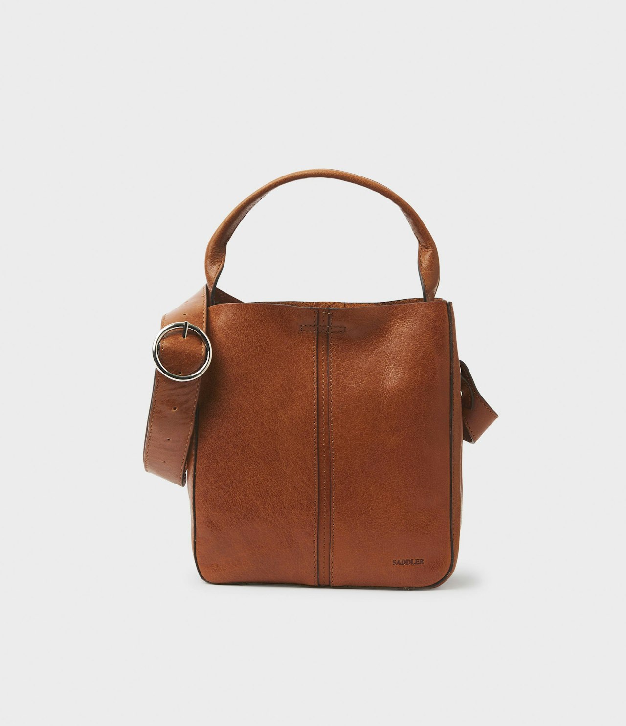 Saddler Elsa Mini Tote Axelremsväska i skinn svart