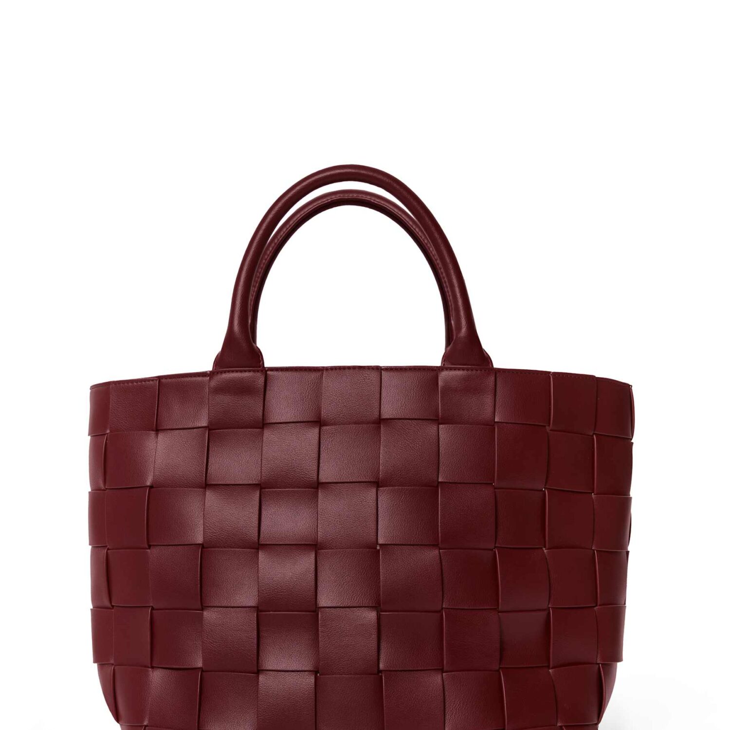 Ceannis Braided Strap Shopper Wine
