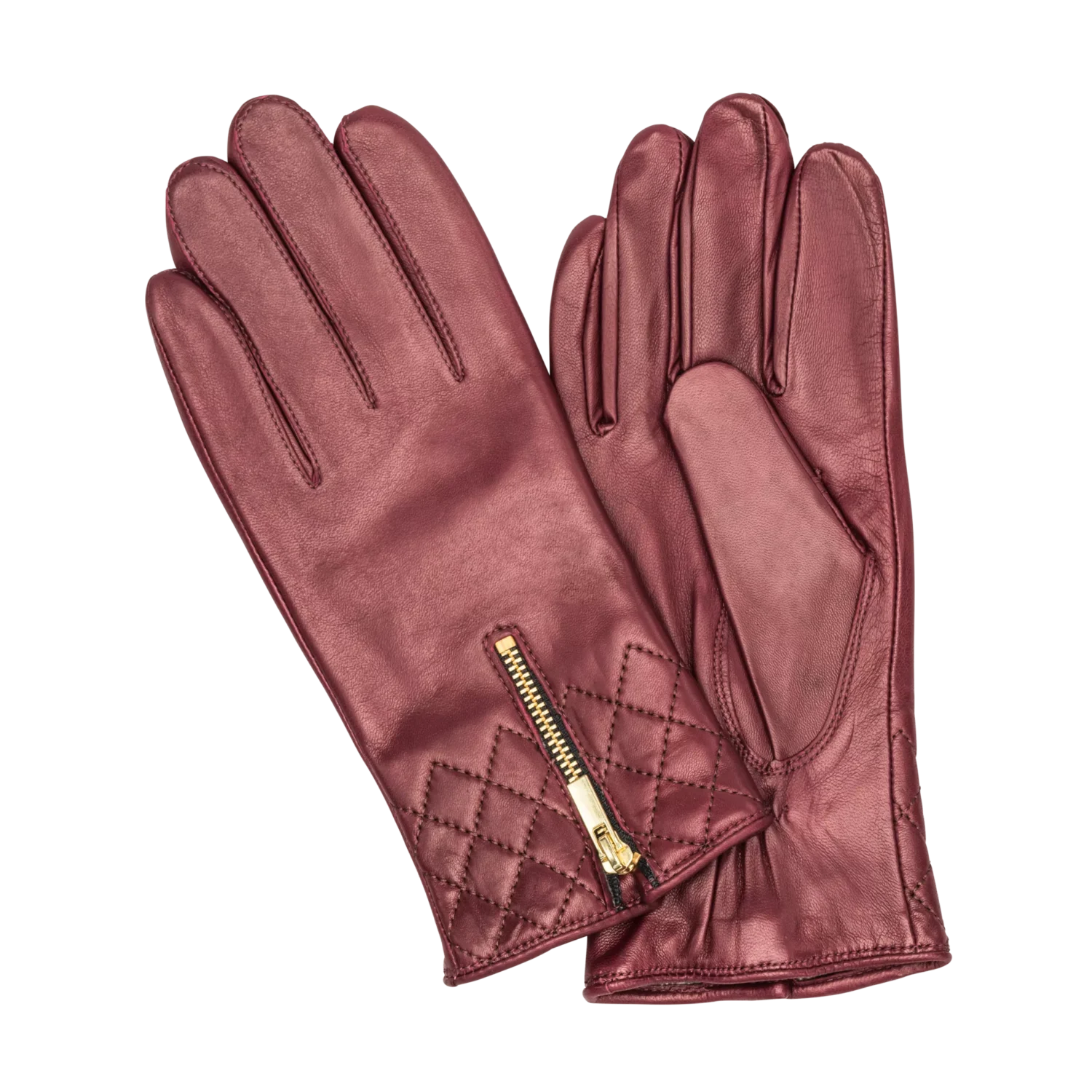 Handskkompaniet Damhandskar Lammnappa vinröd