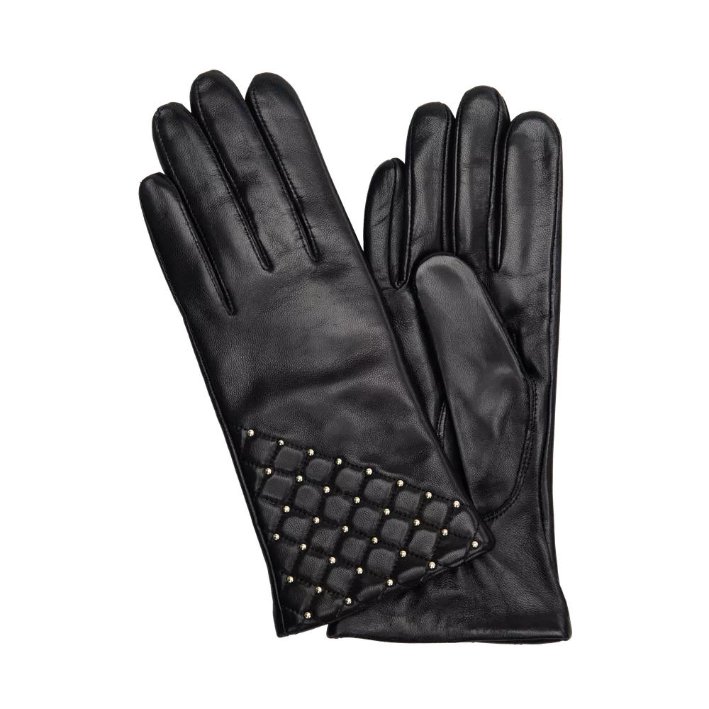 HK Handskkompaniet Damhandskar Svart med nitar