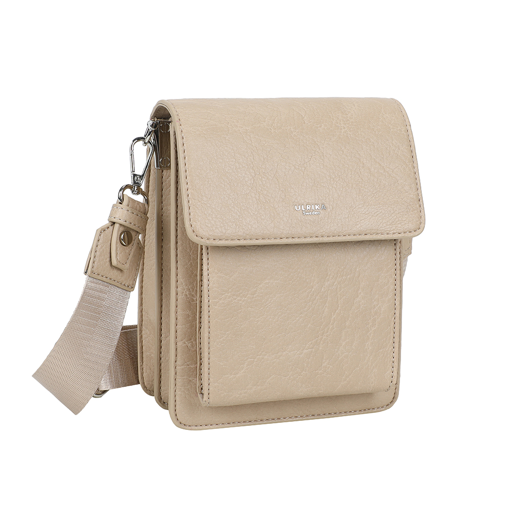 Ulrika Design Sweden Pocket - Beige Crossover Handväska