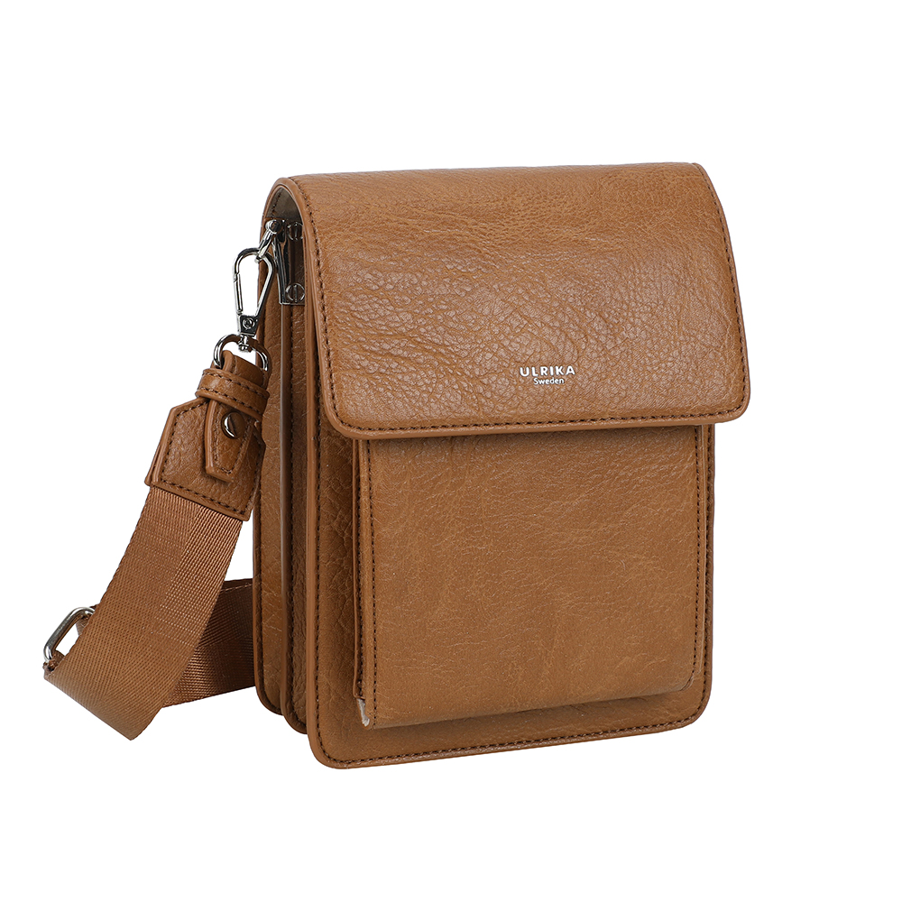 Ulrika Design Sweden Pocket - Brun Crossover Handväska