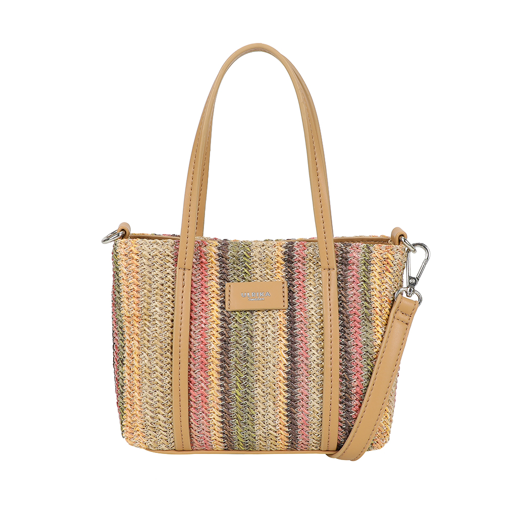 Ulrika Design Straw - Strandväska Rosa