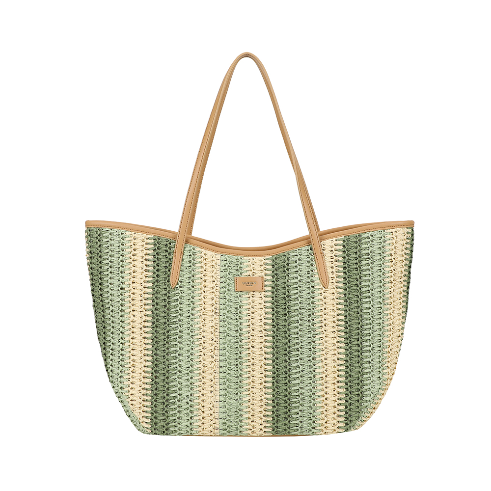 Ulrika Design Straw - Stråväska Toteväska Grön